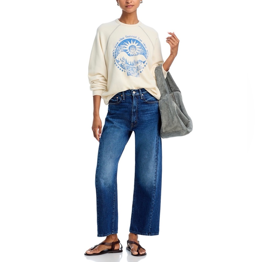 Mother The Half Pipe High Rise Ankle Wide Leg Jean Size 25 NWT